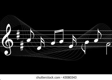 Music Notes Vector Background Stock Vector (Royalty Free) 43080343 | Shutterstock