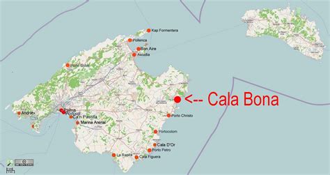 Cala Bona Majorca Map