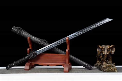 Handmade Dragon King Battle Blade With Black scabbard – BoxKatana