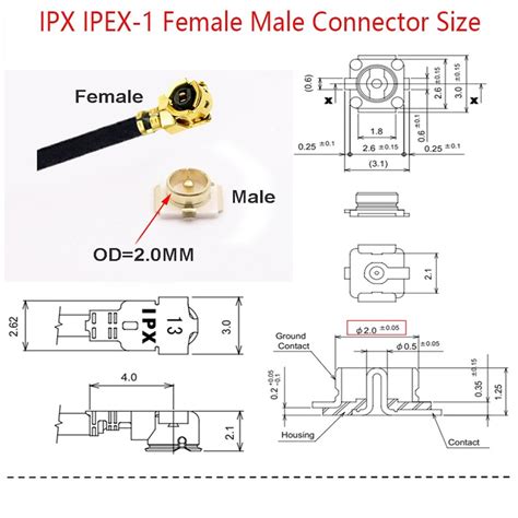 IPEX IPX UFL CONNECTOR – MALE - iFuture Technology