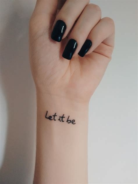 Let it be tattoo - Tattoogrid.net