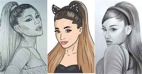 20 Ariana Grande Drawing Ideas - How to Draw Ariana Grande