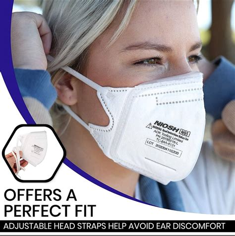 N95 Folding Mask – FDA Certified & NIOSH Approved – White – V GOOD PHARMA