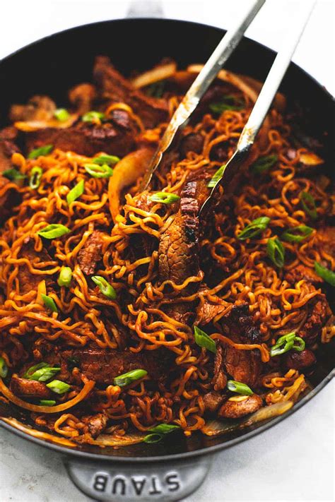 Spicy Korean Beef Noodles - Creme De La Crumb