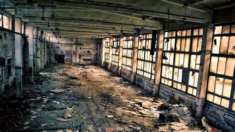 Abandoned warehouse, Industrial background, Background for photography