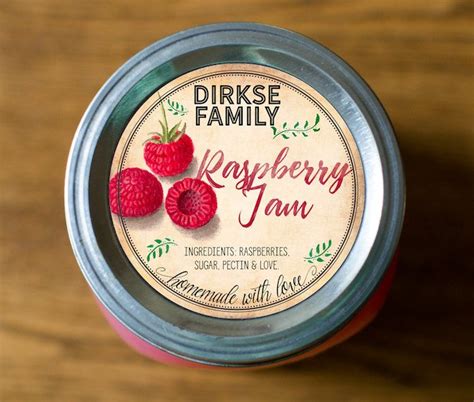 Customized Labels for Raspberry Jam, Jelly, Preserves, Juice Canning ...