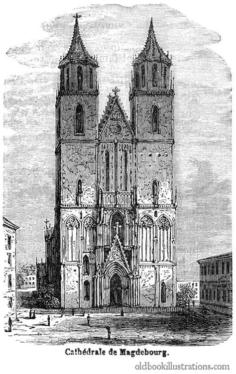 Magdeburg Cathedral – Old Book Illustrations