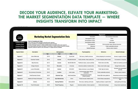 Marketing Market Segmentation Data Template in Excel, Google Sheets ...