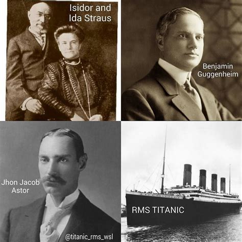 TITANIC 1912 on Instagram: “RMS TITANIC'S FAMOUS . Most first-class passengers aboard the ...