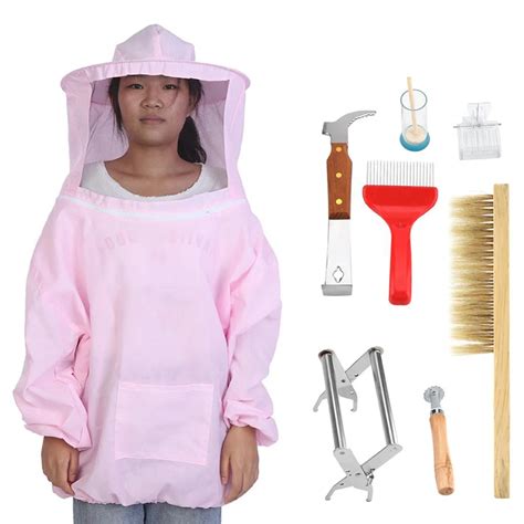 6 Sizes Professional Beekeeping Protective Jacket Suit Bee Insect Feeding Supplies Keeping ...