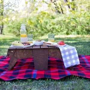 Folding Picnic Basket Table 2in1,wood Picnic Table,picnic Basket,camping Basket,outdoor Basket ...