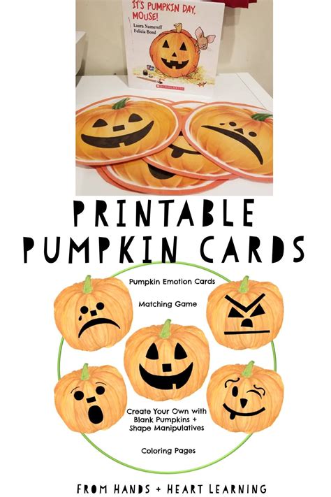 Printable Pumpkin Emotion Cards for Halloween | Emotions cards ...