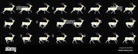 Reindeer run cycle animation sequence, loop animation sprites Stock ...