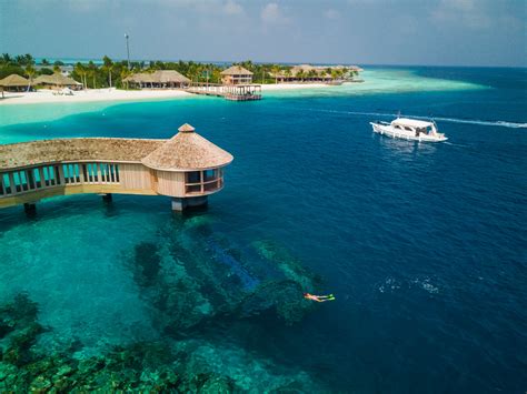 Aerial view of the world's largest all-glass undersea restaurant ...