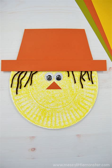 Paper Plate Scarecrow Craft - Messy Little Monster