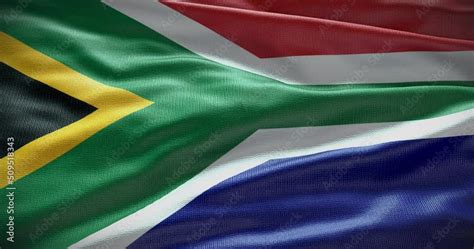 South Africa national flag waving background, 4k backdrop animation ...