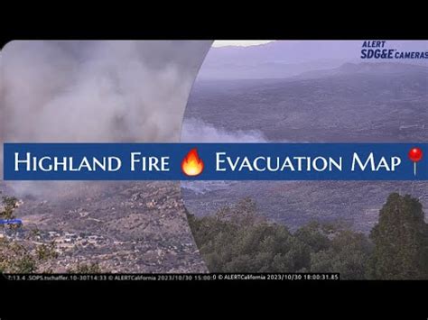 Highland Fire 🔥 Evacuation Map, Aguanga , Riverside County California.