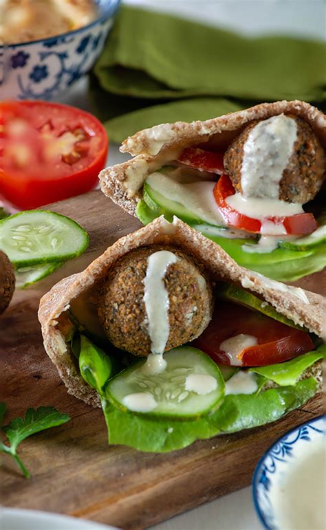 Lebanese Falafel Pita Pocket sandwich - My Tasty Curry