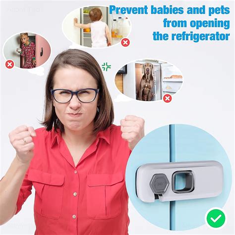 6pcs Child Proof Refrigerator Lock, Baby Safety Cupboard Locks For Fridges, Cabinets, Drawers ...