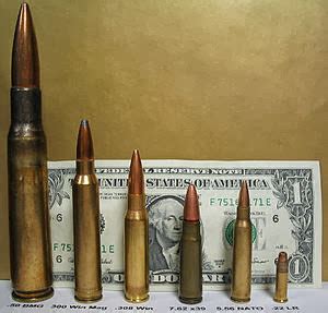 Bullets: .50 calibre BMG (12.7x99 mm)