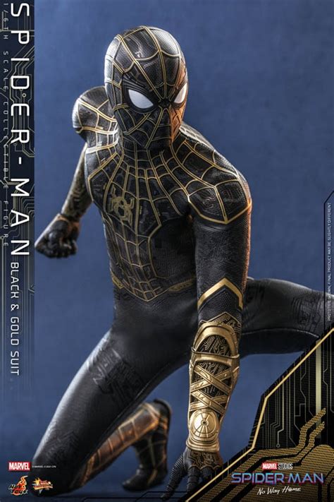 Spider-Man Black & Gold Suit - Spider-Man No Way Home - Hot Toys 1/6 ...