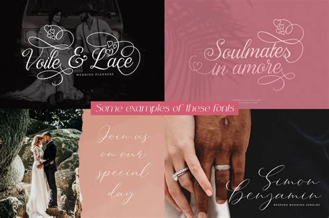 The Wedding Font Bundle (Wedding Fonts, Script Fonts, Beautiful Fonts ...