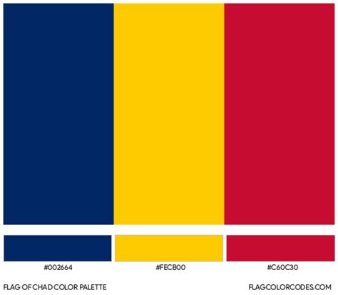 Chad flag color codes