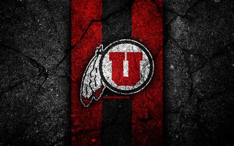 Download wallpapers Utah Utes, 4k, american football team, NCAA, red ...