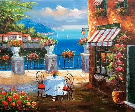 Aliexpress.com : Buy Modern Mediterranean Landscape Oil Painting ...