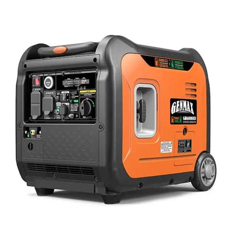 GENMAX 6000 Watt Electric Start Dual Fuel Powered Inverter Generator with 312 cc Engine ...