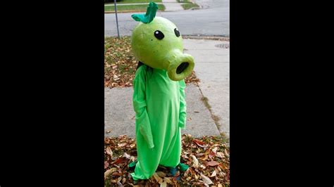 HOW TO make a peashooter costume PLANTS VS ZOMBIES!! tutorial - YouTube