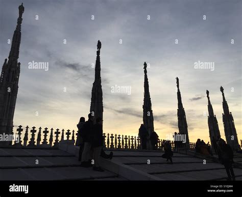 Rooftop of the Cathedral in Milan Stock Photo - Alamy