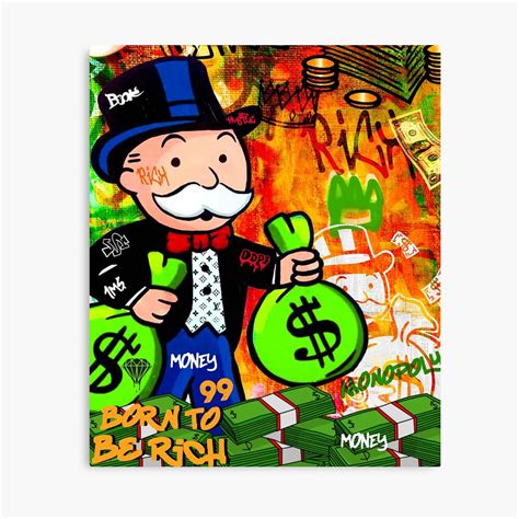 Monopoly rich Man Graffiti Money Art Design Poster by HustleArtShop in 2022 | Poster design, Art ...