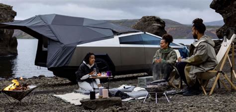 Cybertruck Tent Keeps You Comfy While Camping - At The Campsite