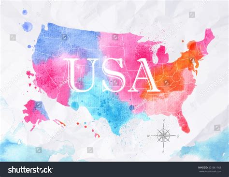 Watercolor Usa Map: Over 2,255 Royalty-Free Licensable Stock Illustrations & Drawings | Shutterstock