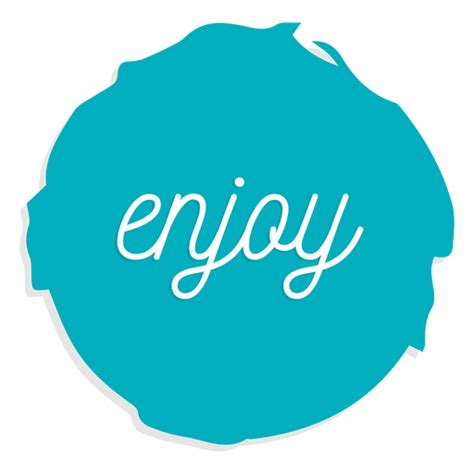 Enjoy circle sign - Transparent PNG & SVG vector file