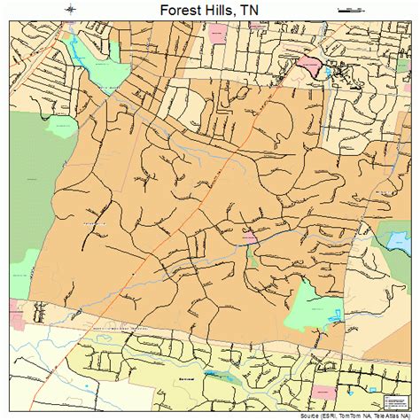 Forest Hills Tennessee Street Map 4727020