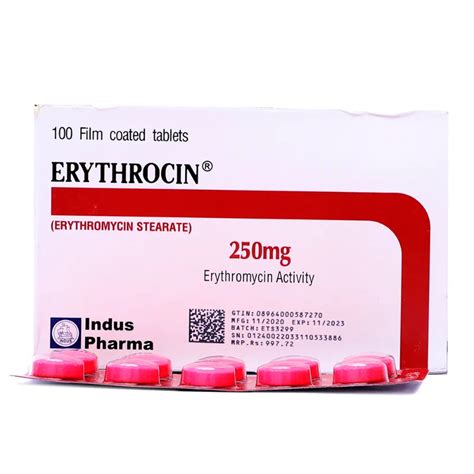 Erythrocin 250mg Tablets Uses, Side effects & Price in Pakistan