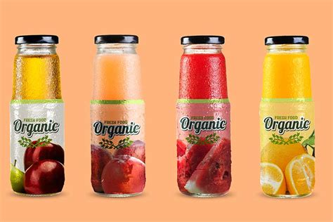 Free Download Fruit Juice Glass Bottle Mockup - Designhooks