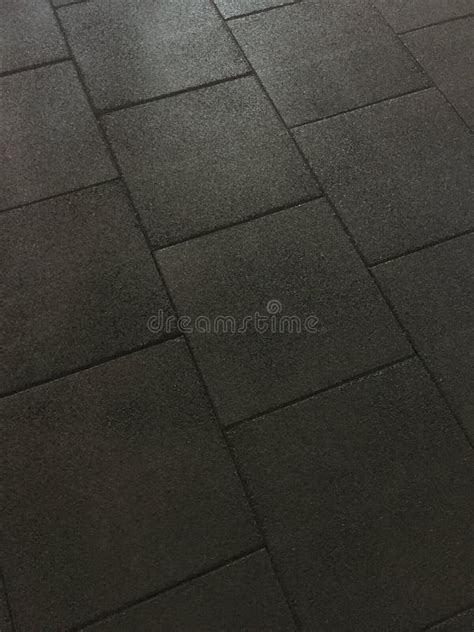 Black Rubber Mat Flooring in Fitness Center or Playground Stock Image ...