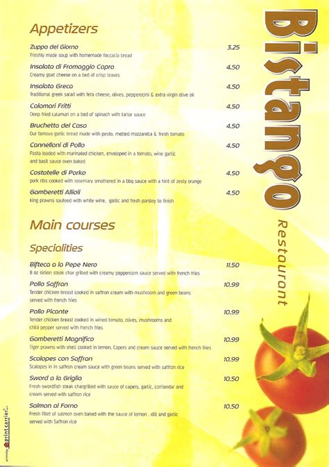 Bistango Italian restaurant on St Peters Churchyard, Derby - Everymenu