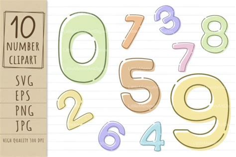 Colorful Number Clipart Graphic by LittleMemoArtDigital · Creative Fabrica