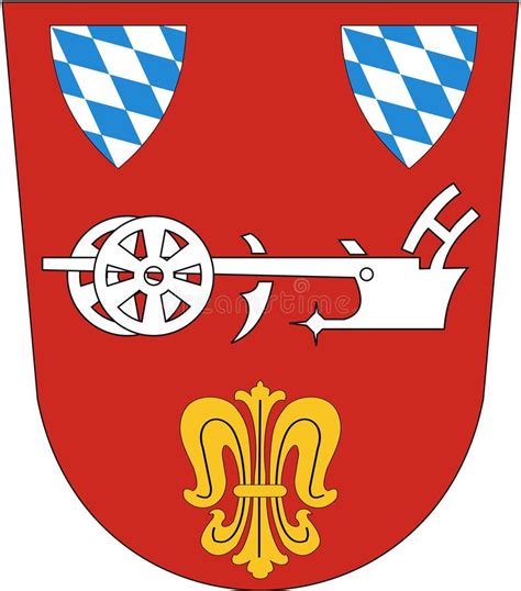 Coat Of Arms Of The City Of Straubing. Germany Stock Illustration - Illustration of lily, plow ...