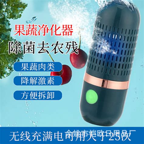 Capsule fruit and vegetable cleaner Household food material purifier Sterilization vegetable ...