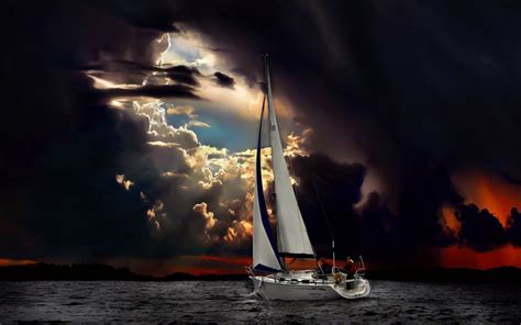 Navigation Sea Dark Clouds Storm Mac Wallpaper Download | AllMacWallpaper