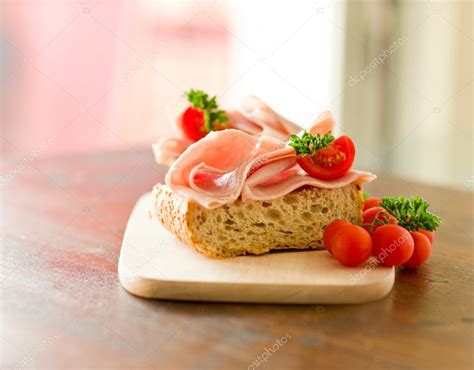 Ham Tomato Sandwich Stock Photo by ©genious2000de 5898360