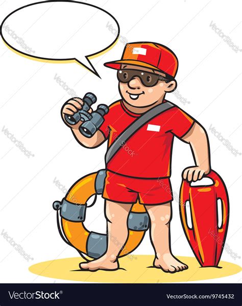 Funny lifeguard children Royalty Free Vector Image