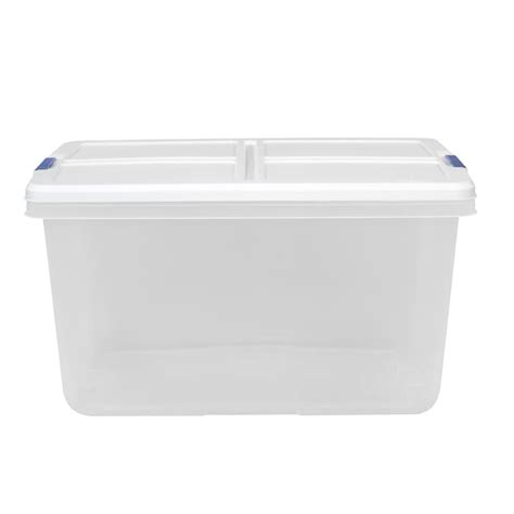 Hefty 66-Quart Clear Tote with Latching Lid in the Plastic Storage Totes department at Lowes.com