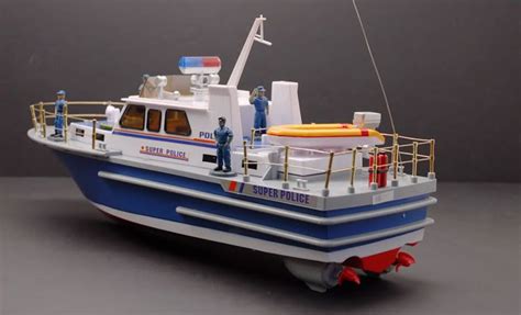 21" R/c Super Police Boat Radio Controlled Electric Powered Rc Ocean ...