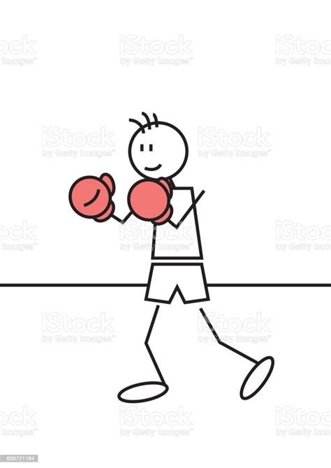 Stick Figure Boxing Stock Illustration - Download Image Now - Boxing ...